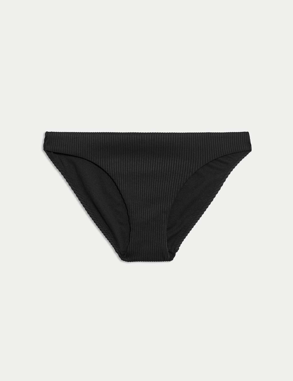 Ribbed High Leg Bikini Bottoms