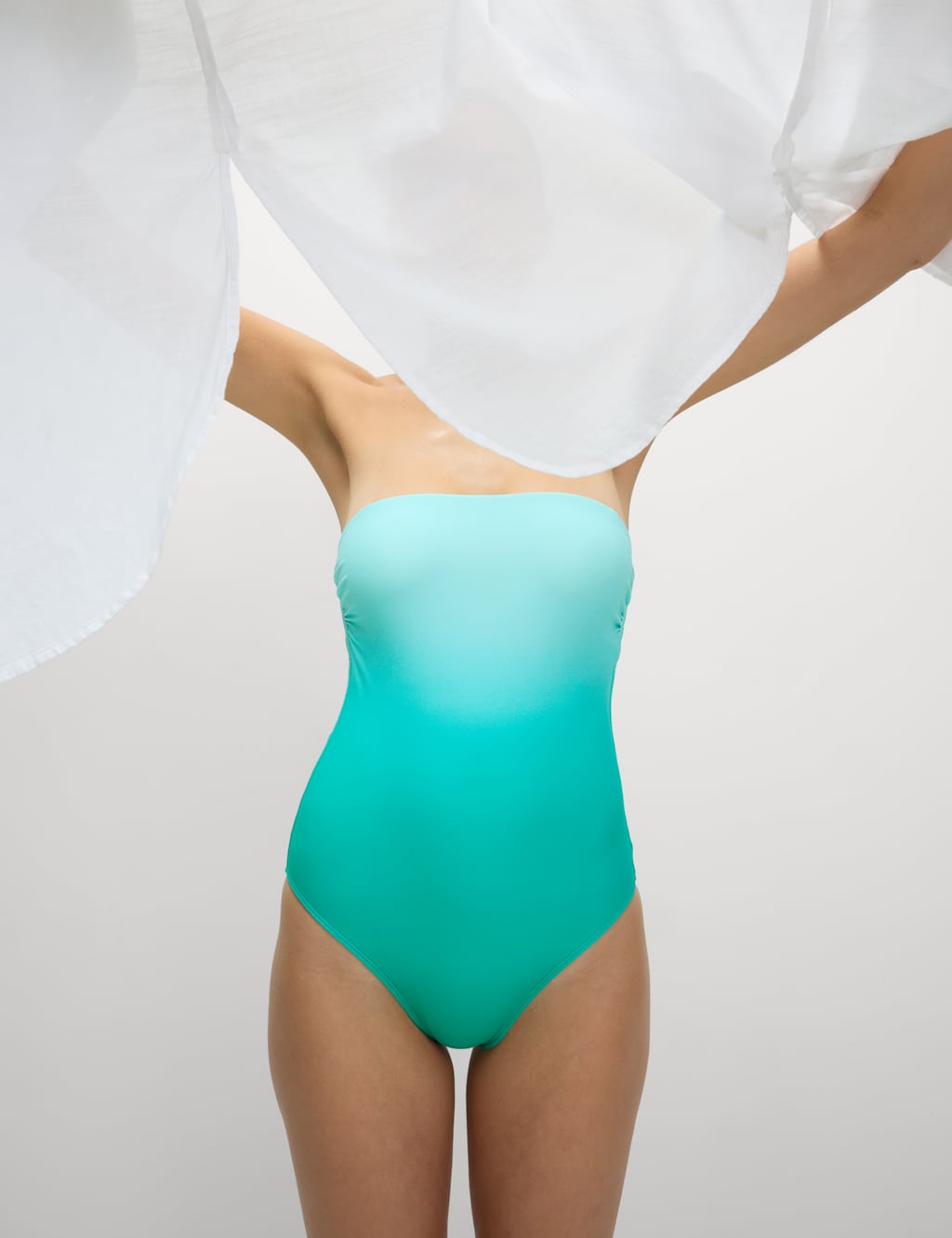 Ombre Bandeau Swimsuit
