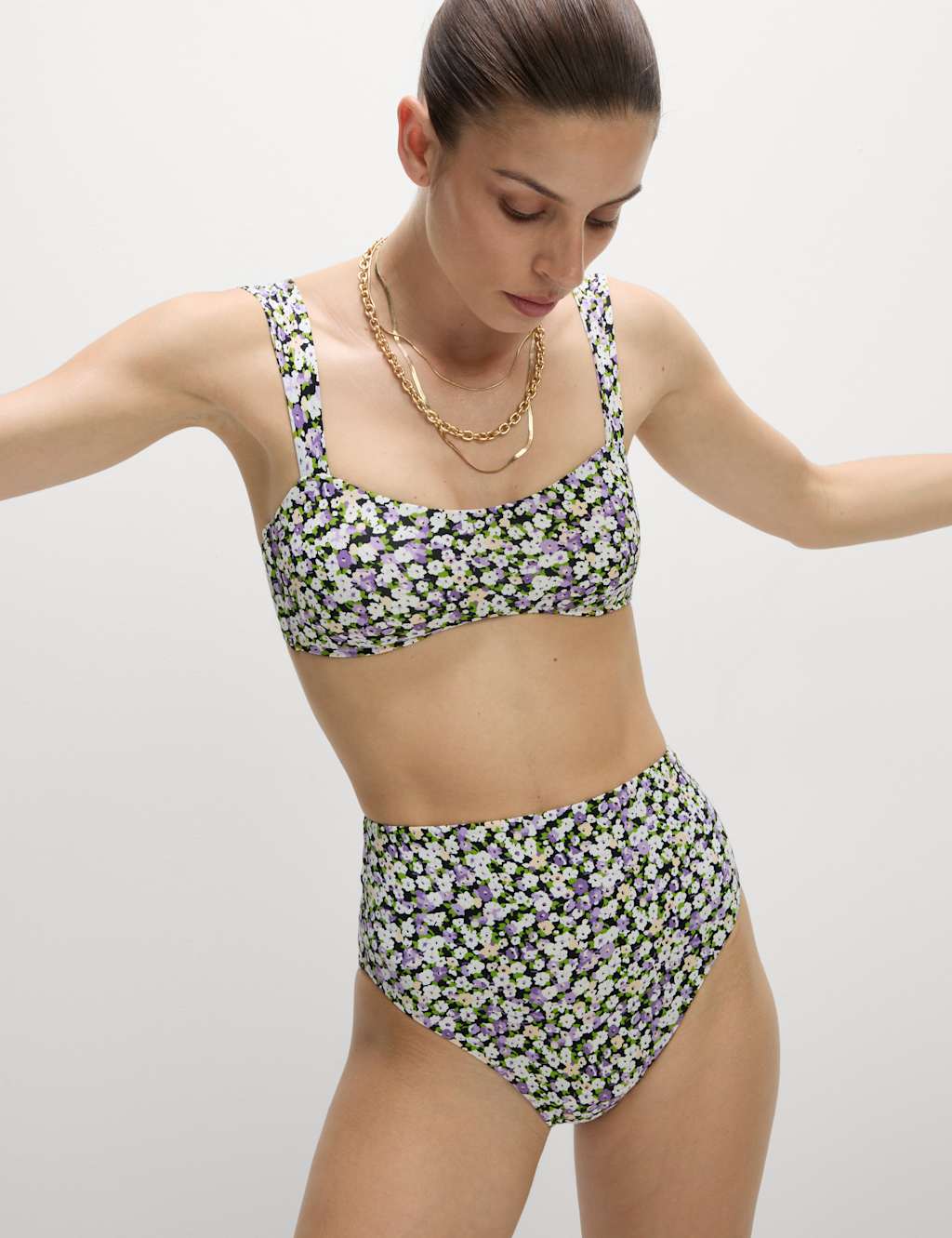 Tummy Control High Waisted Bikini Bottoms