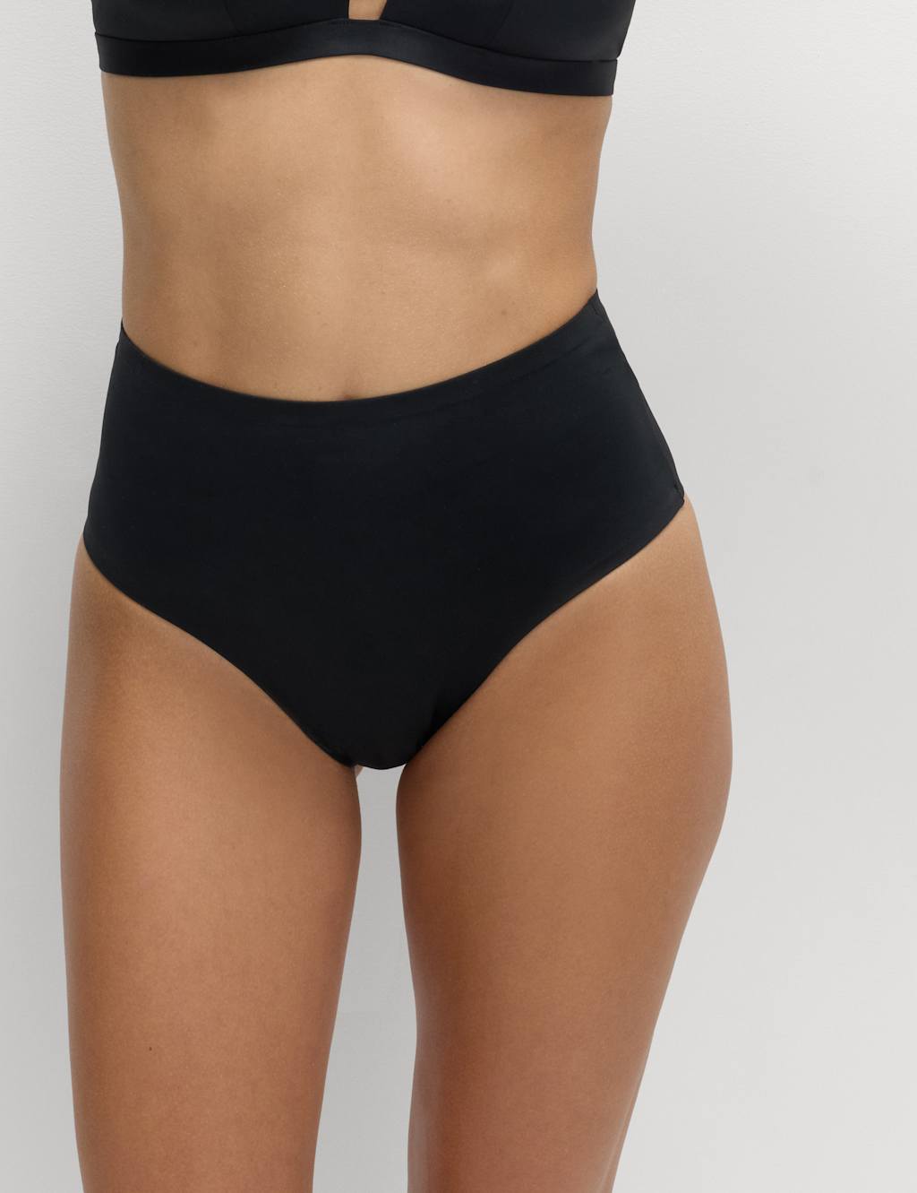 M&S Sculpt High Waisted Bikini Bottoms Black