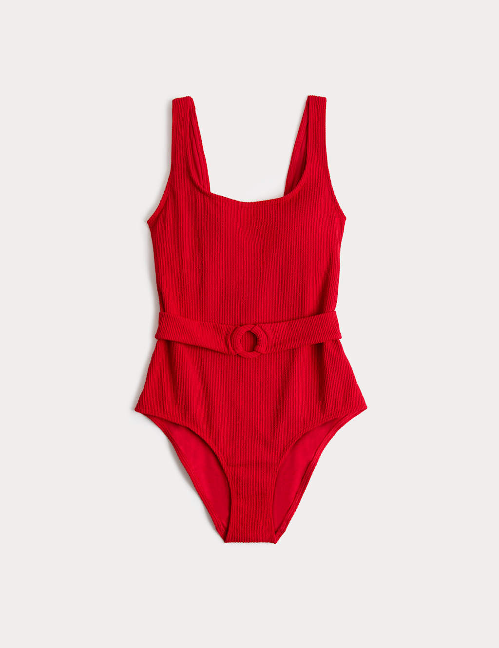 M&S Women's Tummy Control Post Surgery Belted Swimsuit - 8 - Lacquer Red