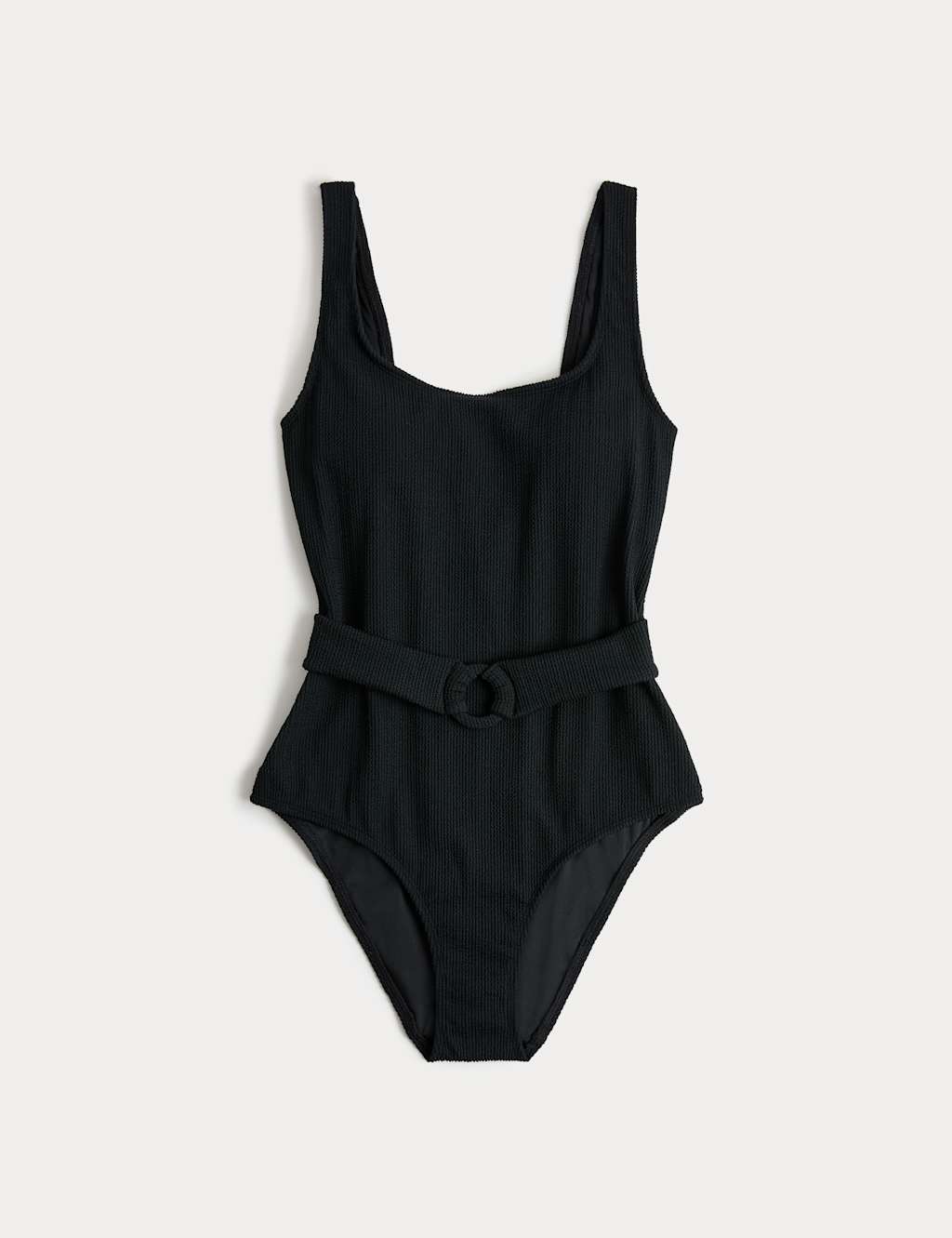 M&S Women's Tummy Control Post Surgery Belted Swimsuit - 10 - Black