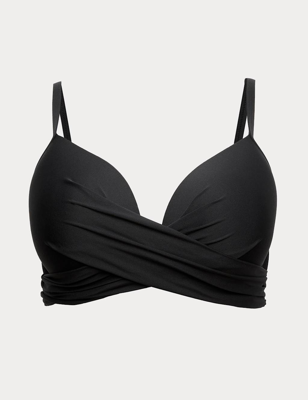 M&S Women's Underwired Plunge Bikini Top (D-G) - 34E - Black
