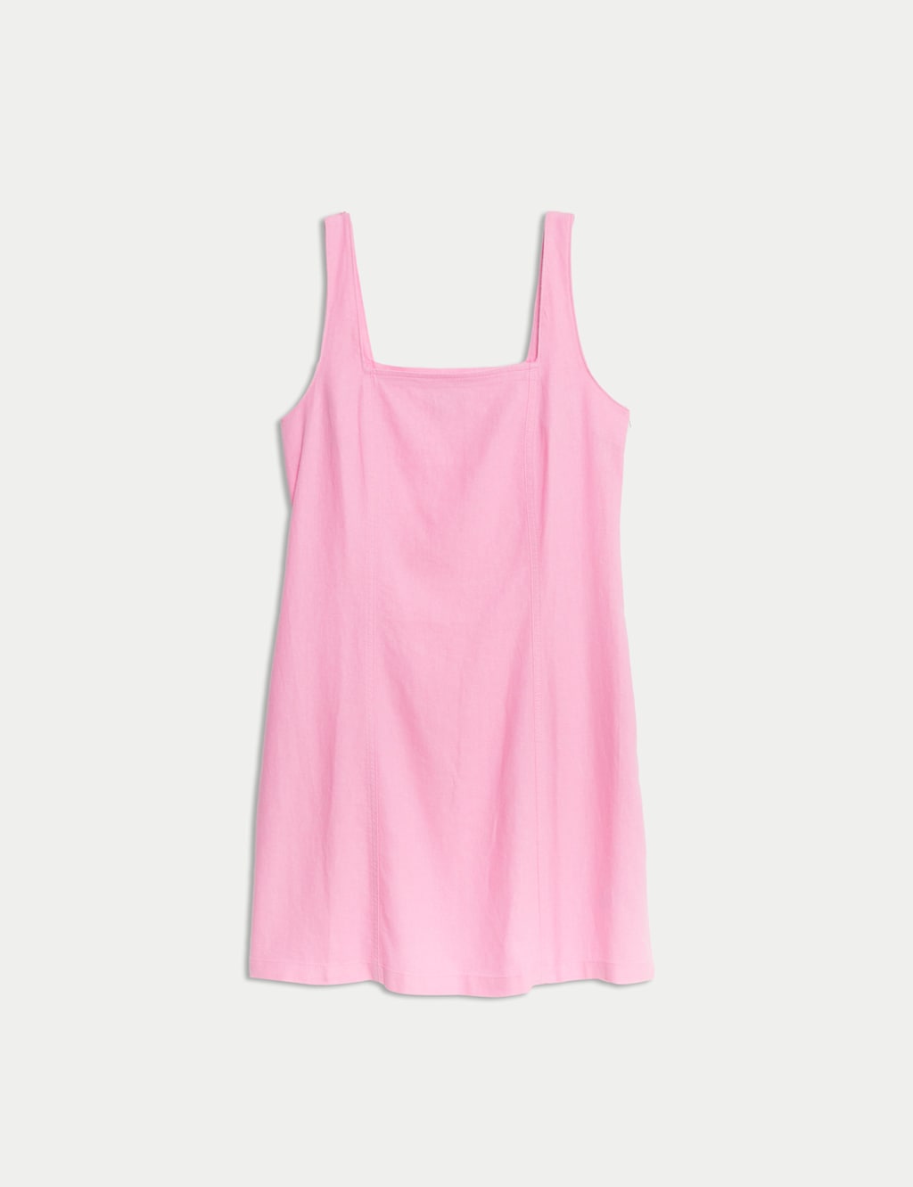 Linen Rich Mini Shift Dress
