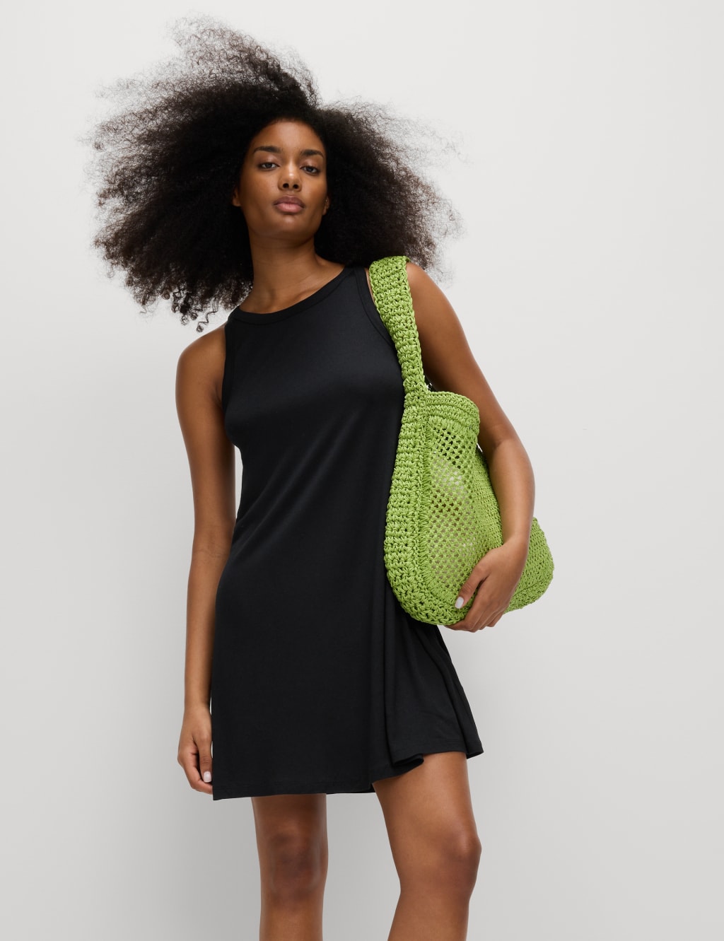 Jersey Racerback Mini Swing Beach Dress