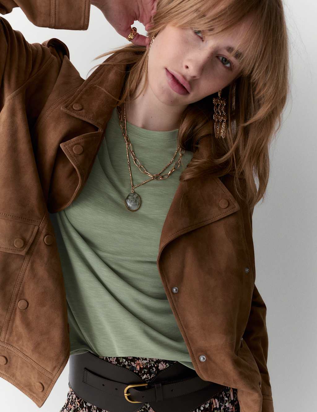 Per Una Women's Modal Rich Oversized T-Shirt - 12 - Soft Green