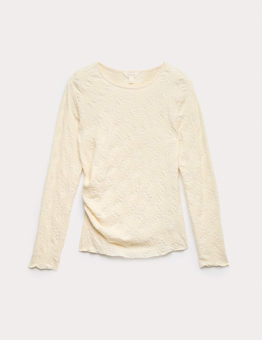 M&S Jersey Textured Top Ecru