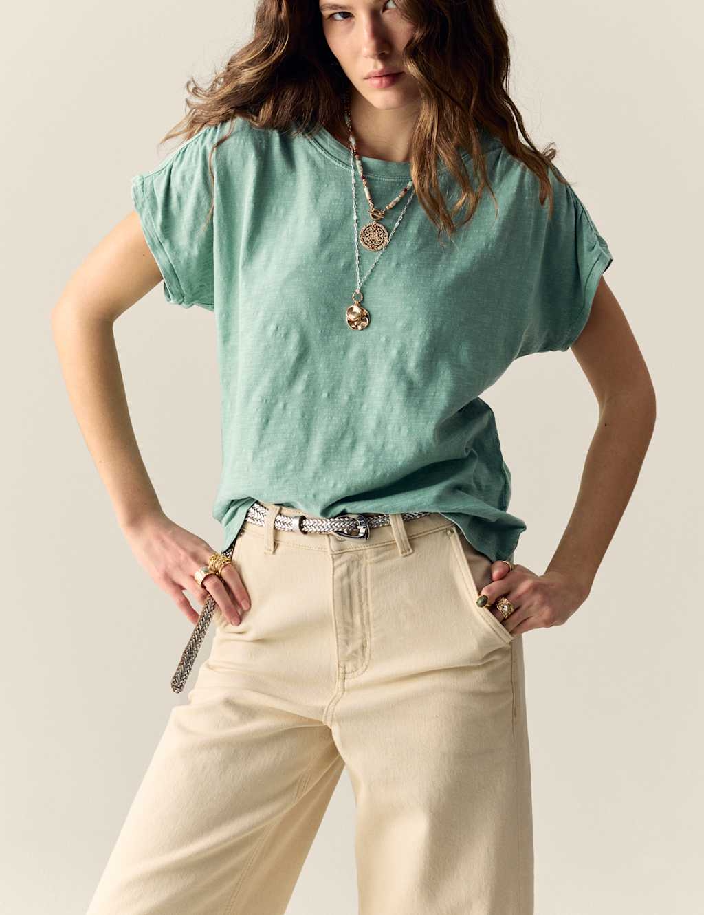 Pure Cotton Round Neck T-Shirt