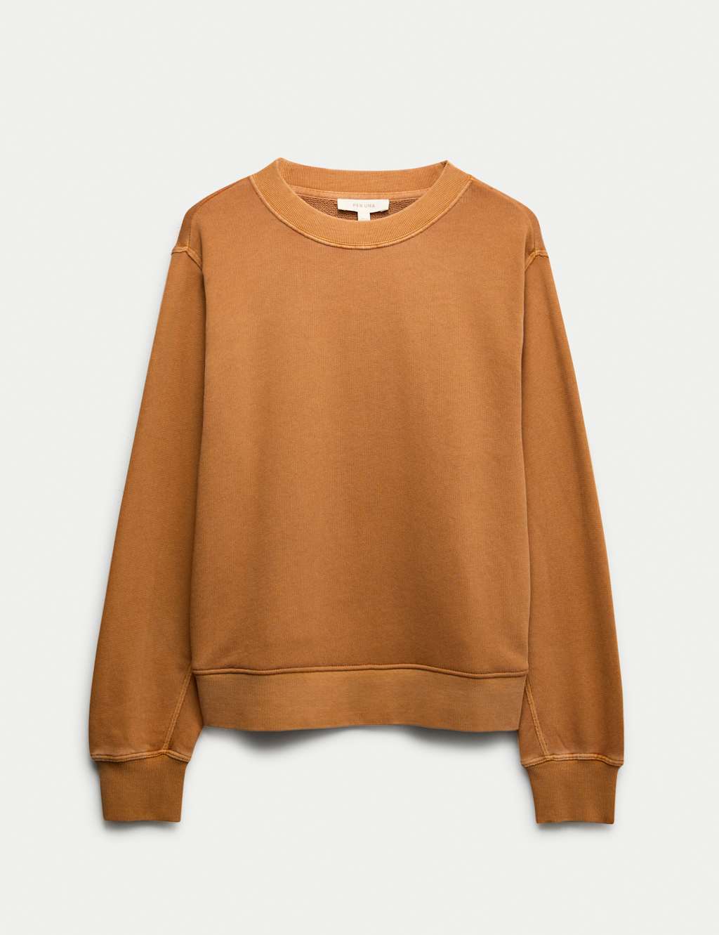 Per Una Cotton Rich Relaxed Fit Garment Dye Sweatshirt Copper