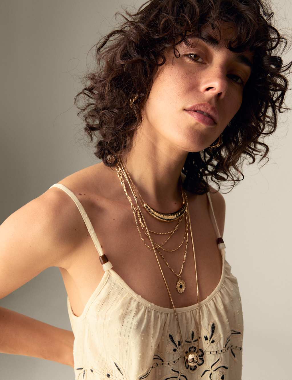 Pure Cotton Embroidered Cami