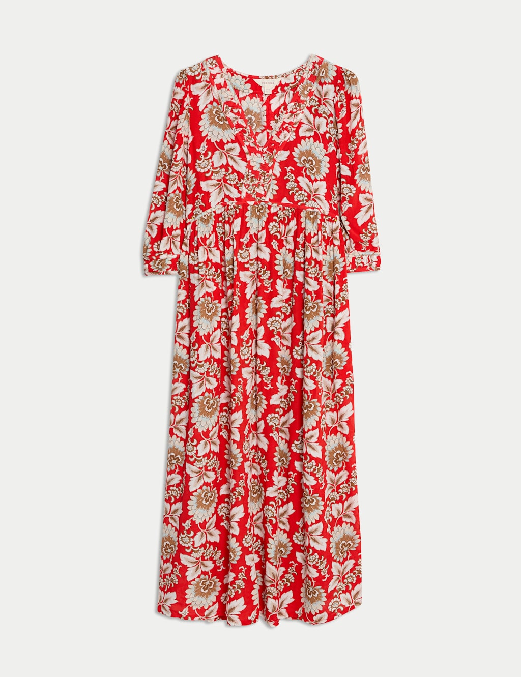 Floral V-Neck Midaxi Tea Dress