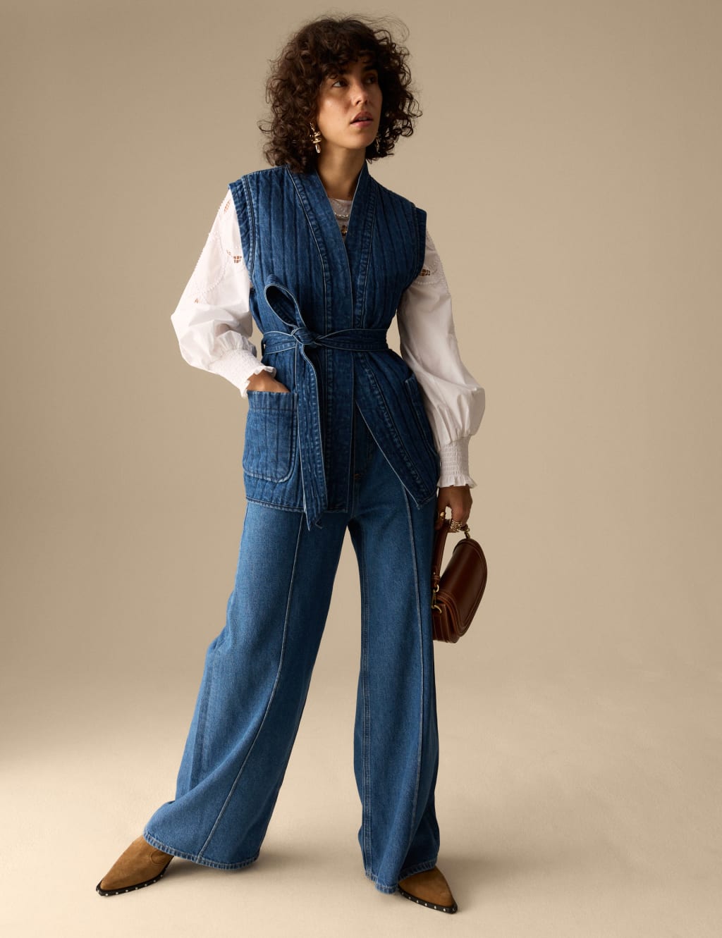 Denim Quilted Gilet