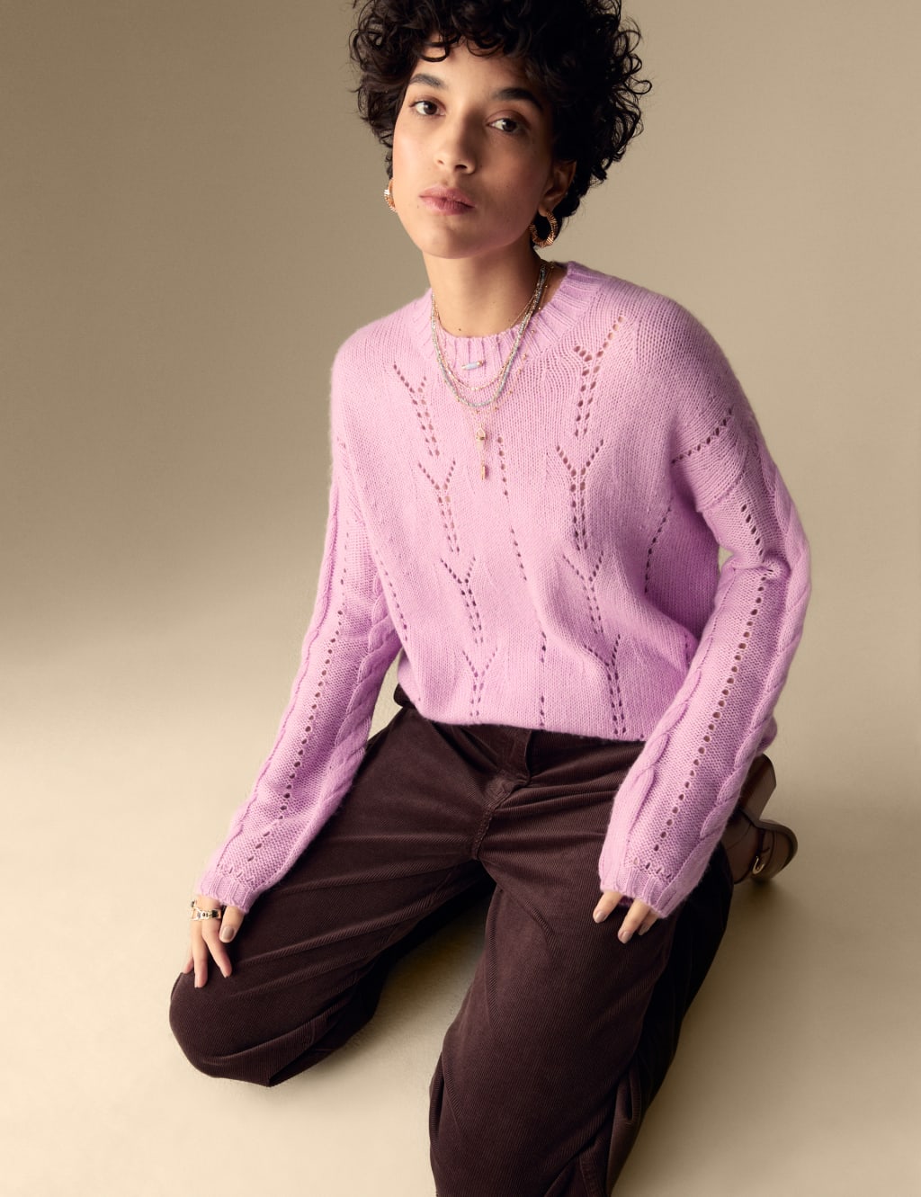 Marks and spencer pink jumpers sales