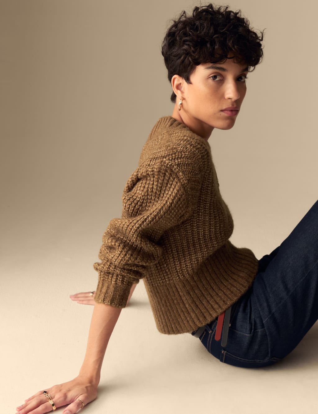 Per Una V Neck Knitwear at M S