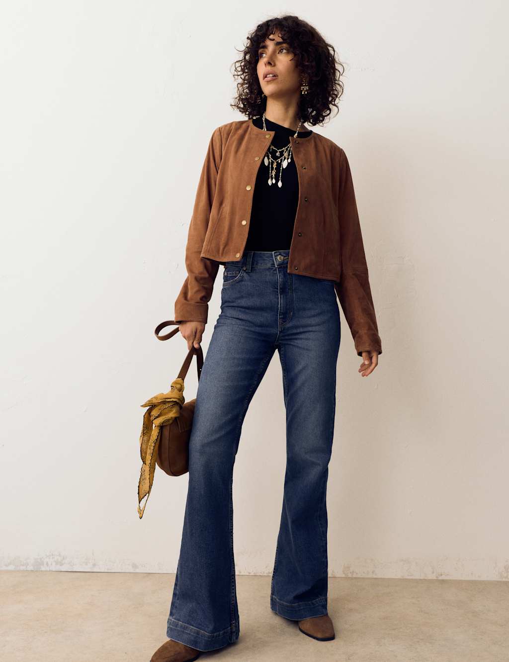 Per Una Women's Denim Flared Jeans - 8 - Dark Indigo