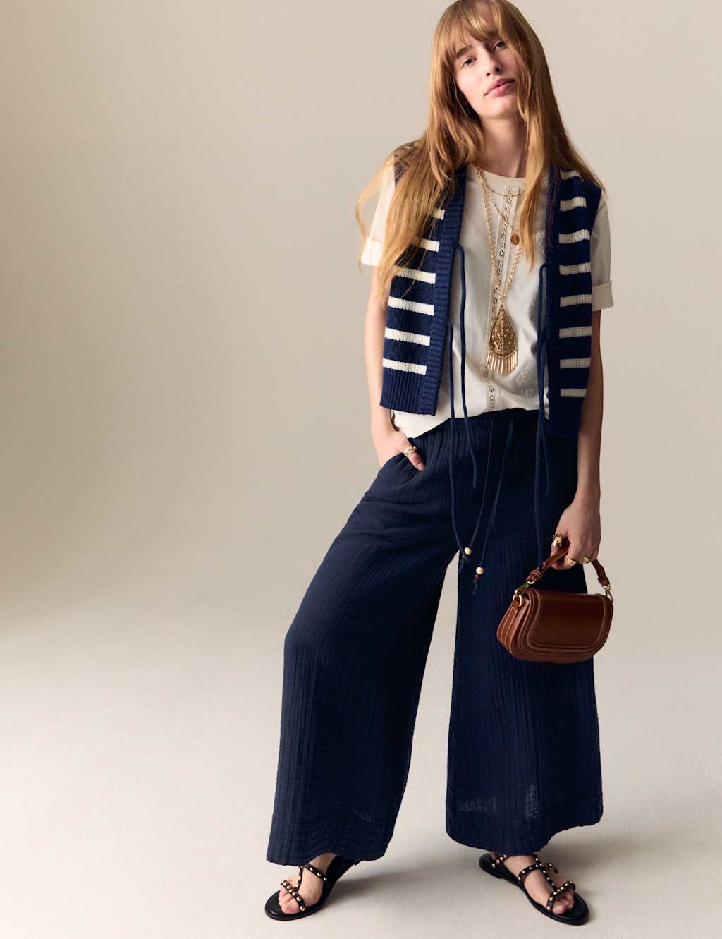 Pure Cotton Wide Leg Culottes
