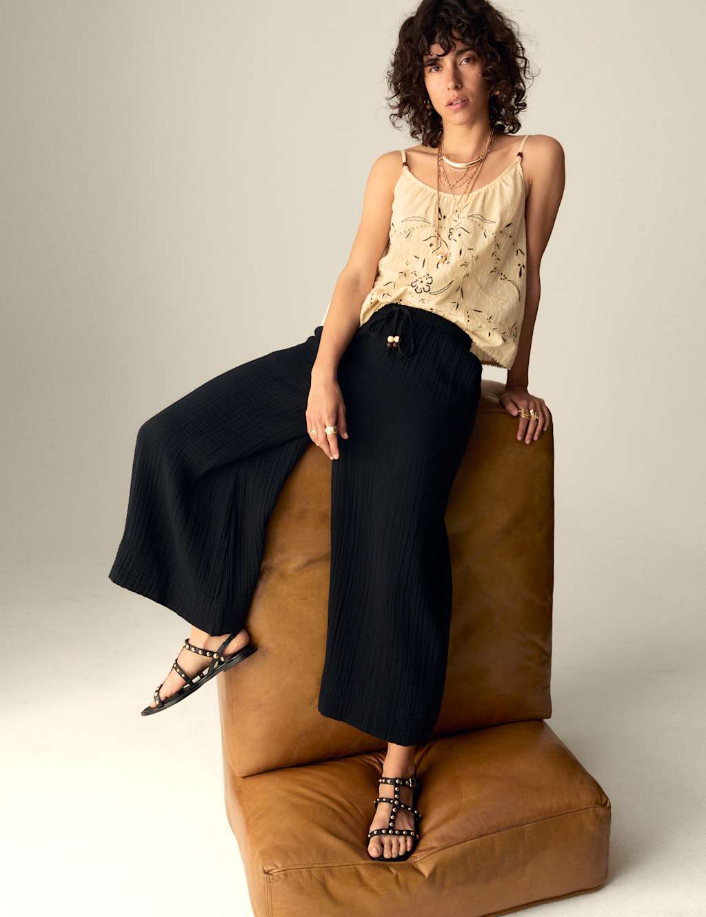 Pure Cotton Wide Leg Culottes