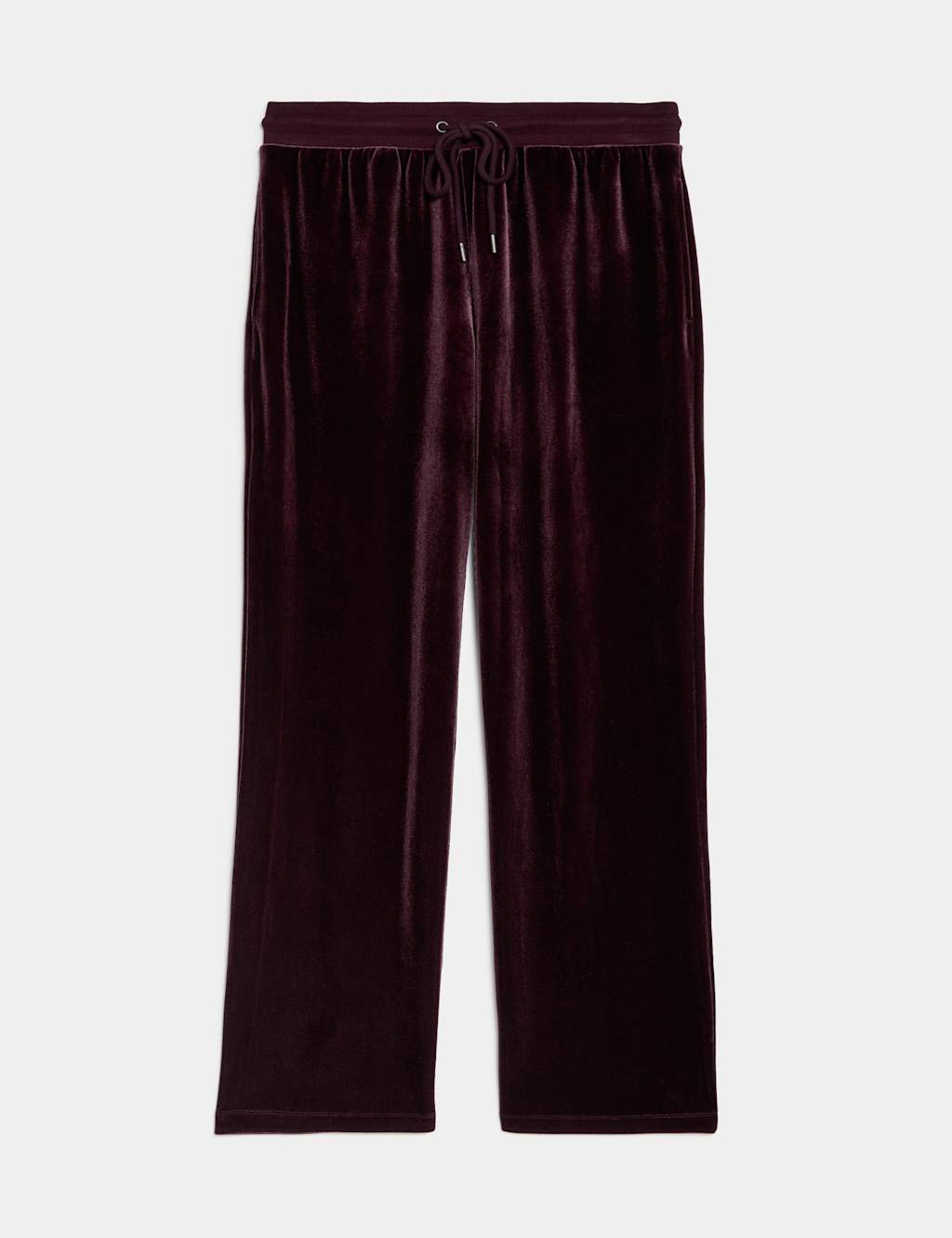 M&S High Waisted Wide Leg Joggers Dark Grape