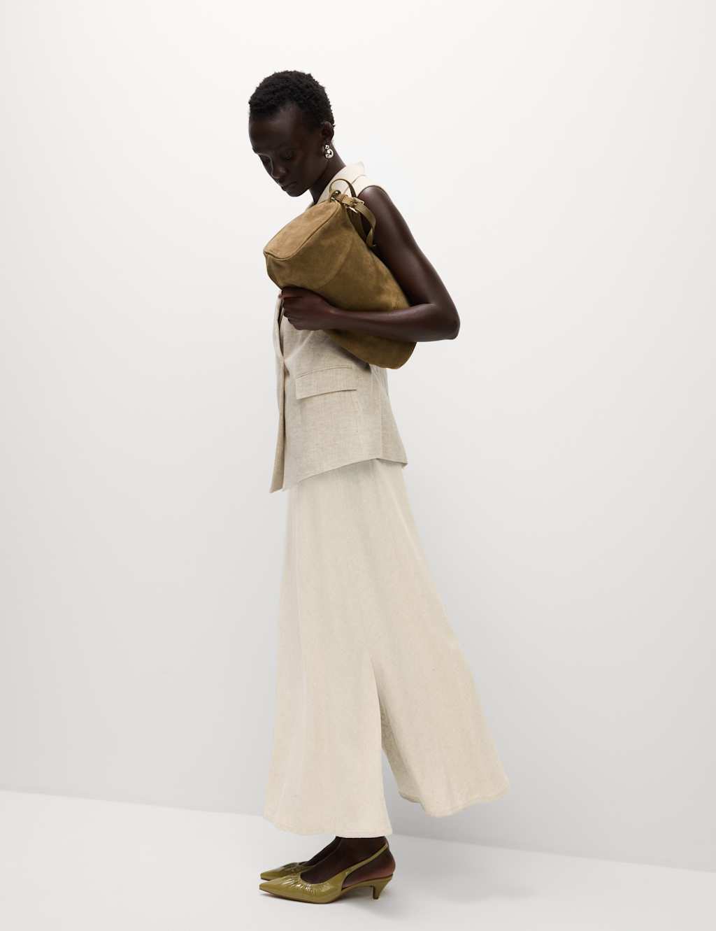 Bias Cut Maxi Skirt