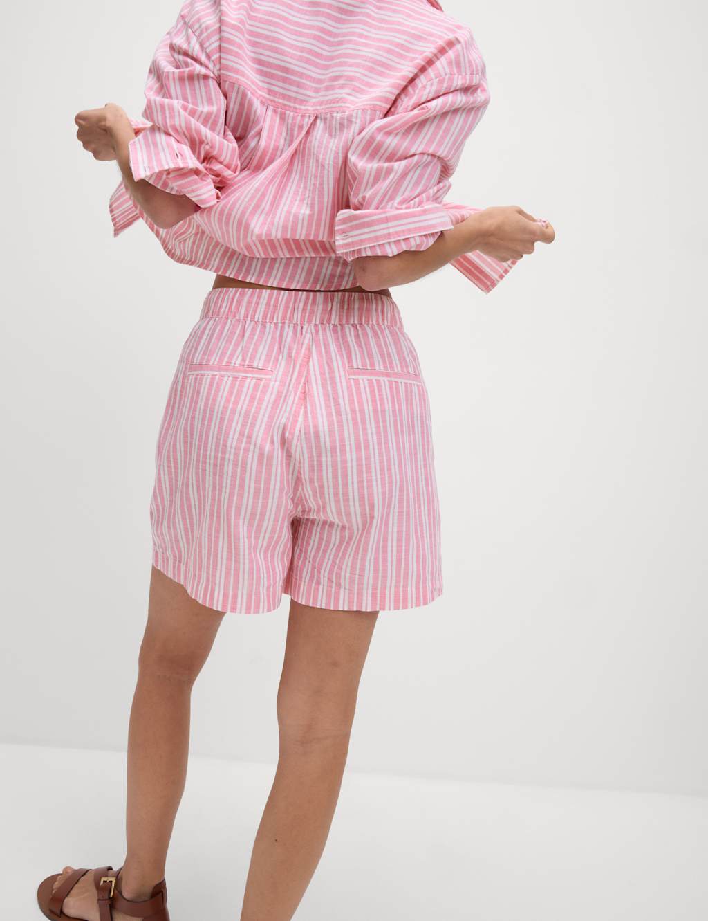Pure Cotton Printed High Waisted Shorts