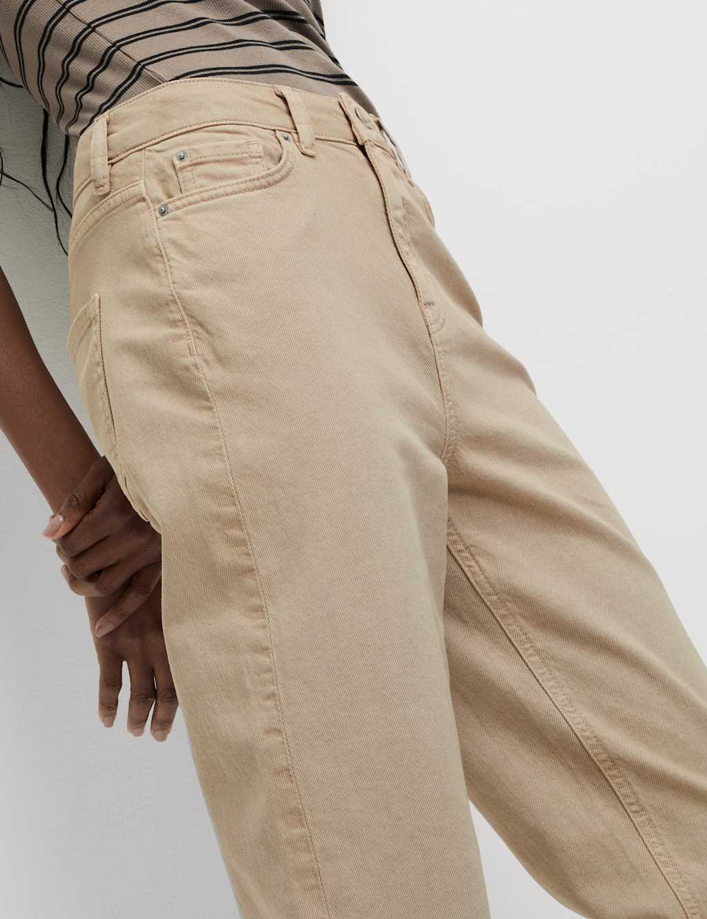 Mom High Waisted Colour Ankle Grazer Jeans