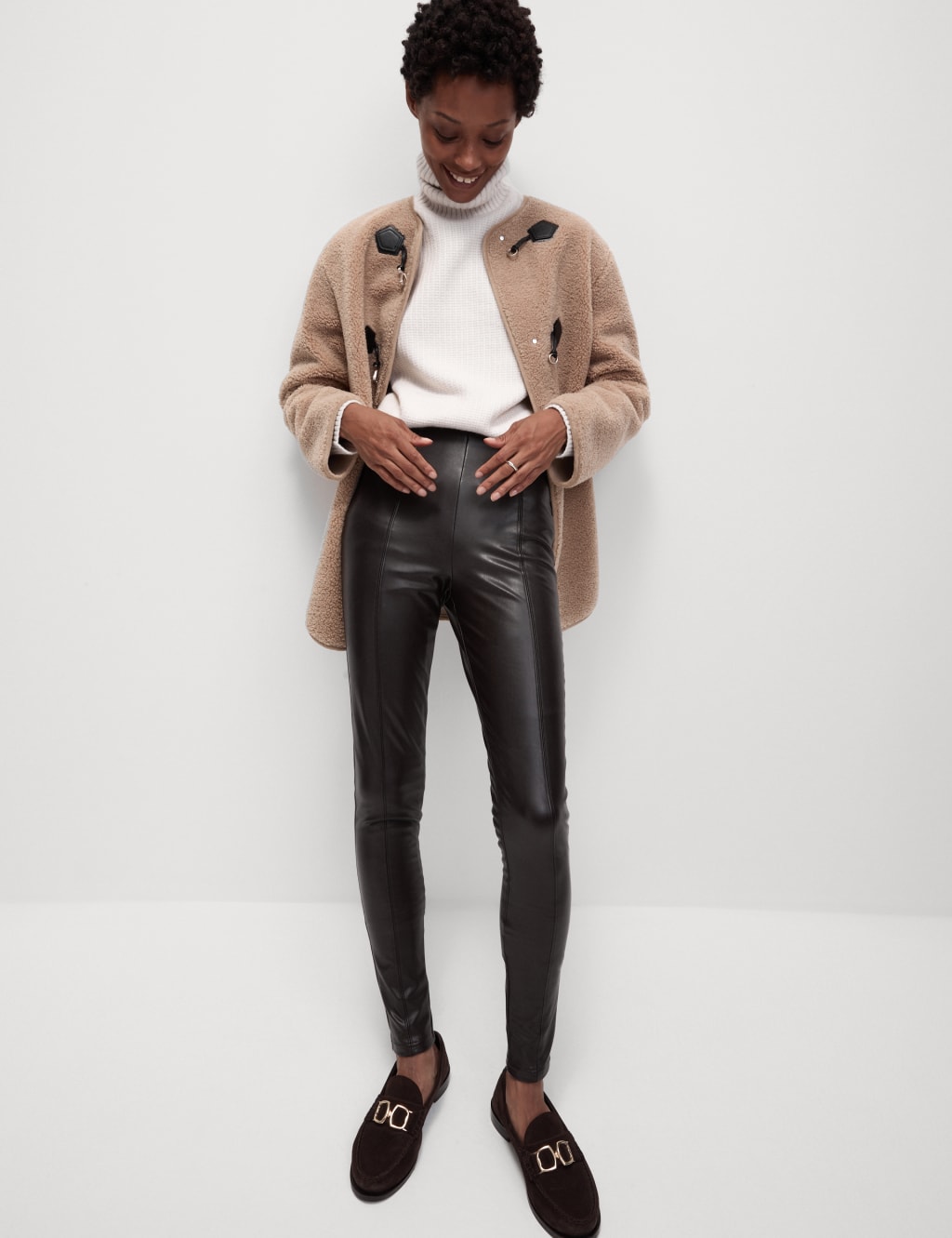 Marks and spencer brown leggings shop