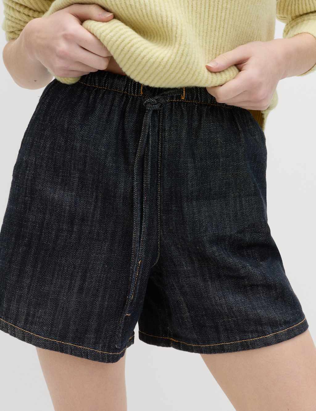 M&S Women's Cotton Rich Shorts - 12 - Dark Indigo