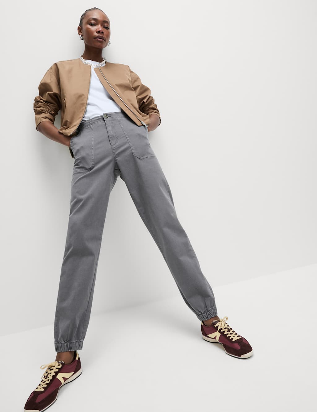 Cotton Blend Slim Fit Joggers