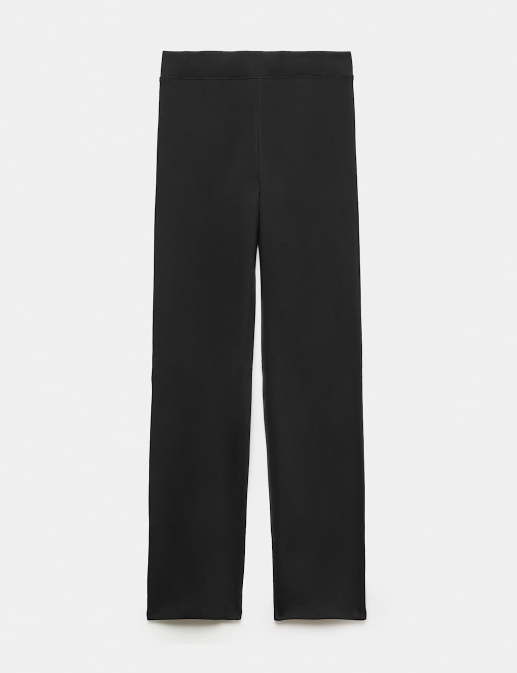 M&S Women's Cotton Rich Straight Leg Joggers - 18 - Black