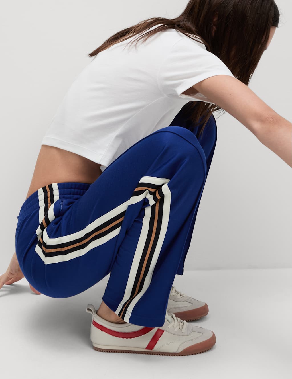 Cotton Rich Retro Side Stripe Joggers