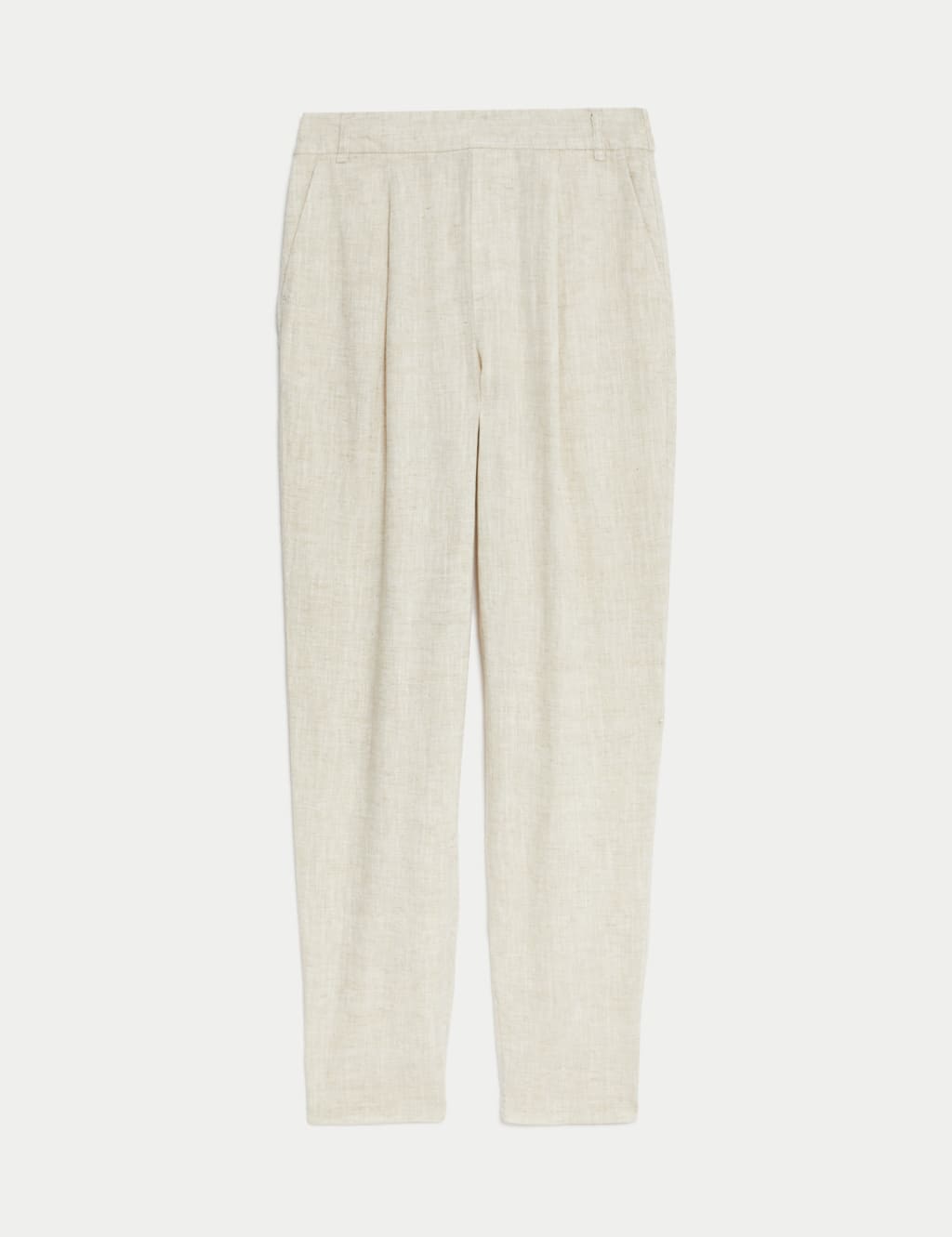 Linen Rich Tapered Trousers