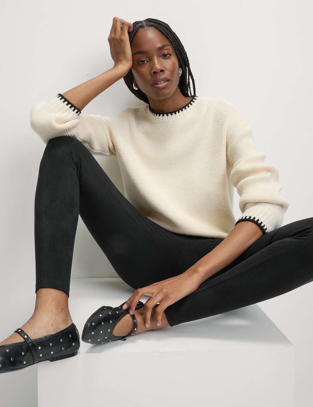 M&S Suedette Leggings Black