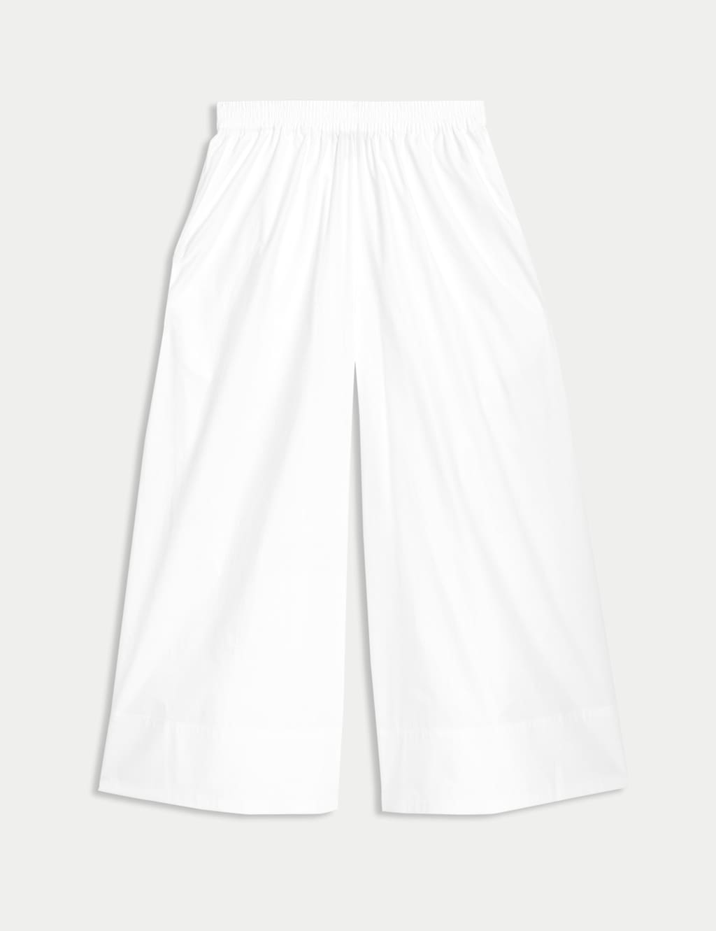 Pure Cotton Palazzo Cropped Trousers