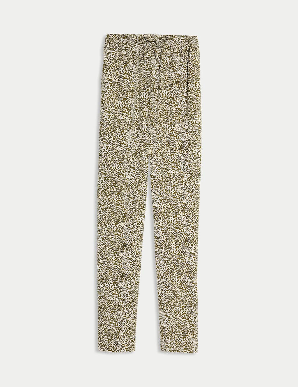 Pure Twill Printed High Waisted Tapered Trousers