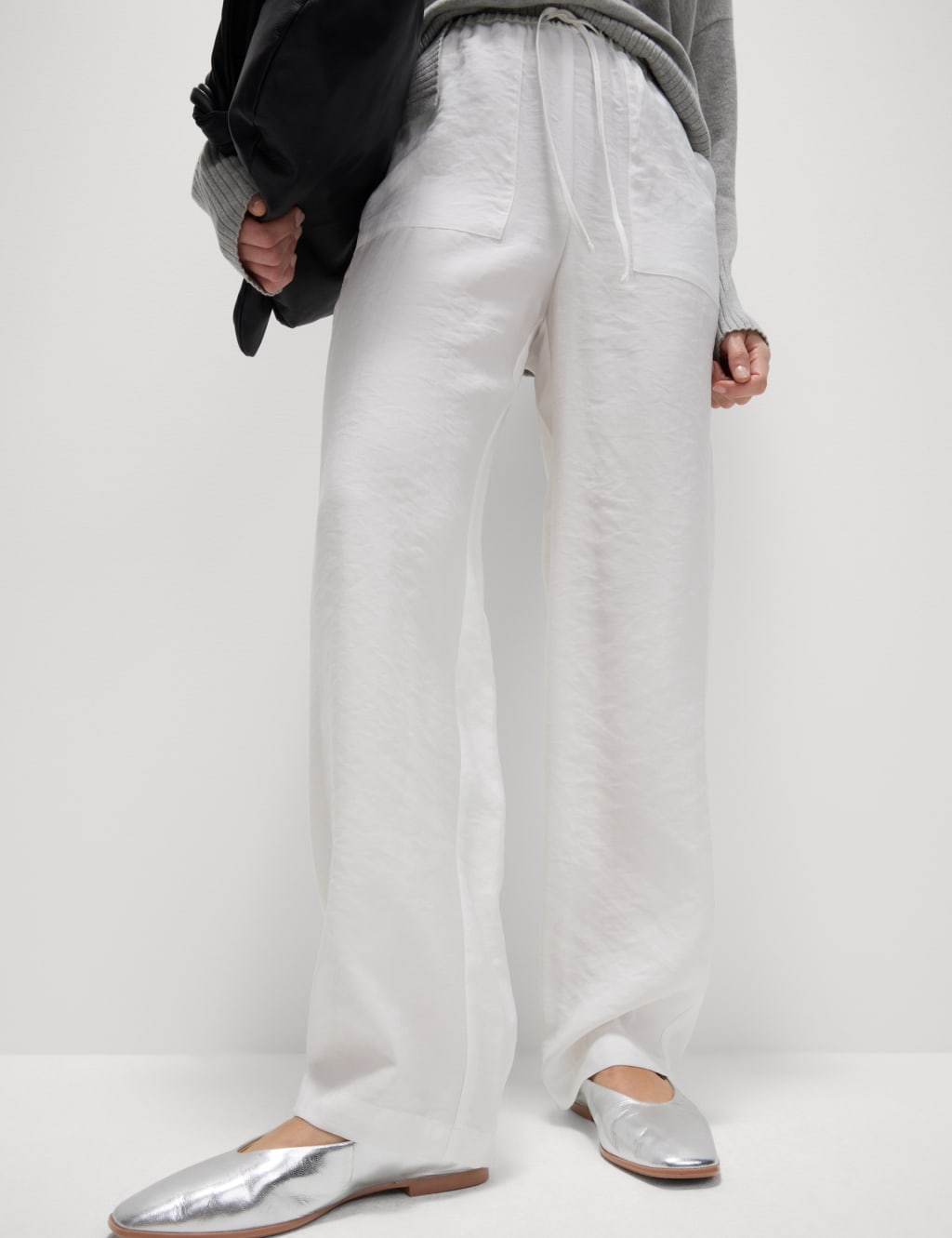 Lyocell Rich Straight Leg Trousers