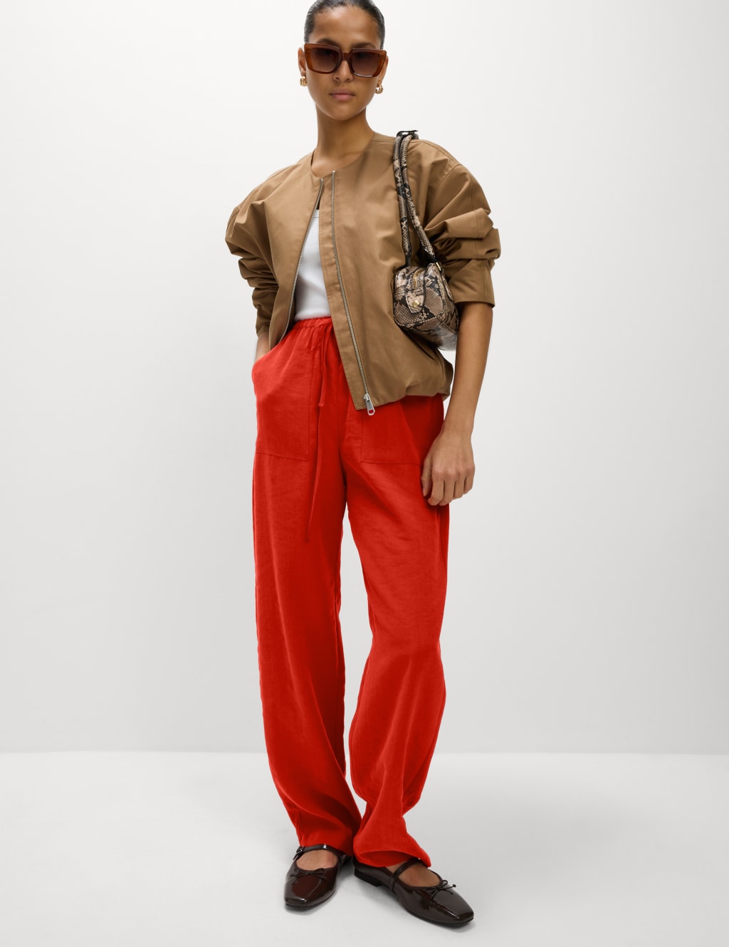 Lyocell Rich Straight Leg Trousers