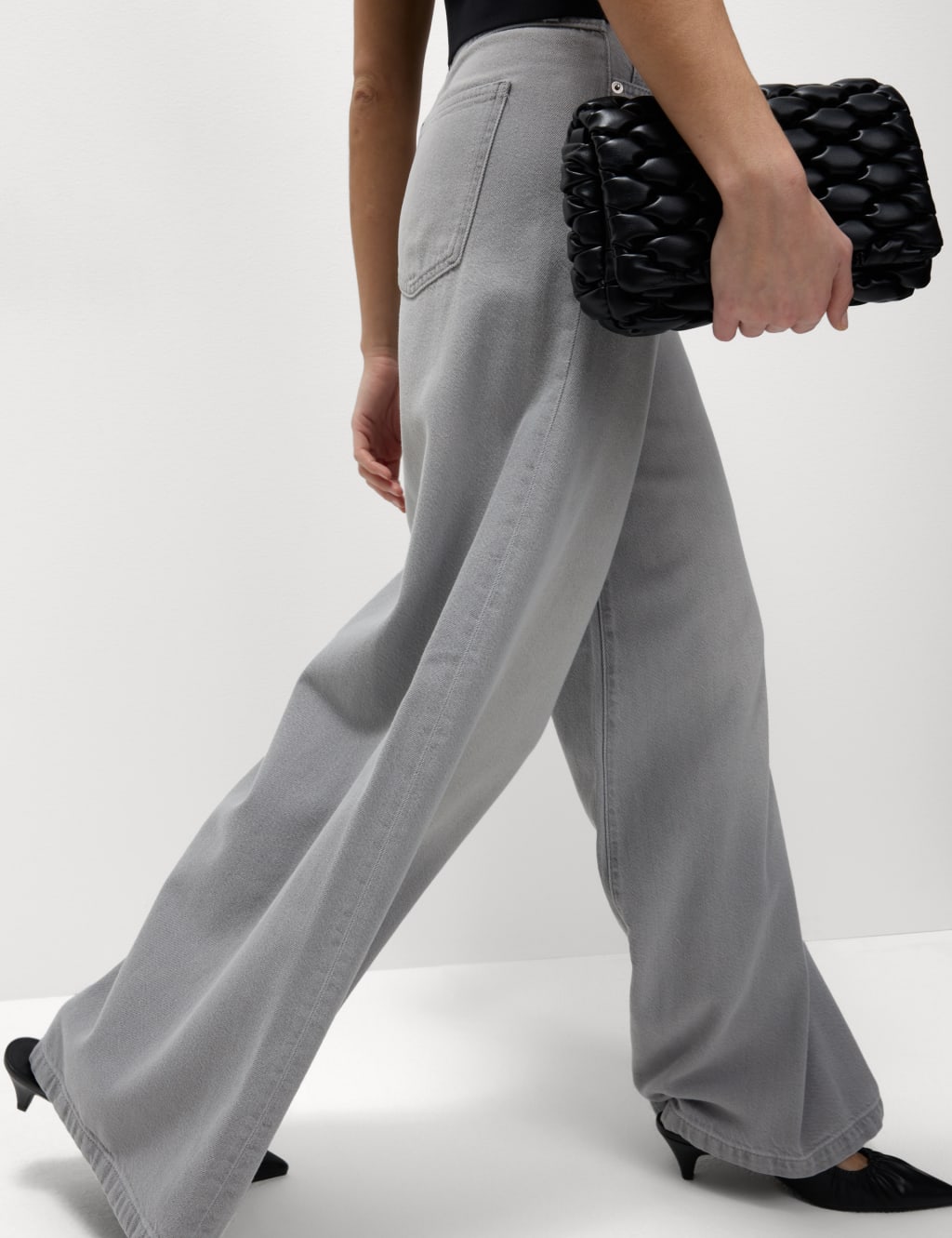 Lyocell™ Blend Wide Palazzo Leg Jeans