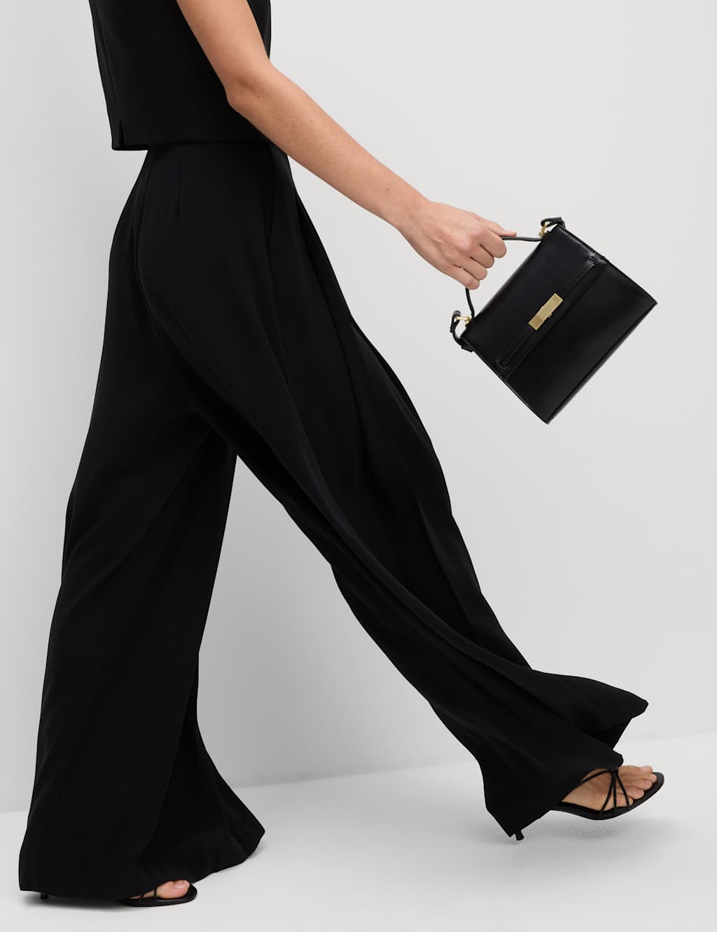 Knife Pleat High Waisted Trousers