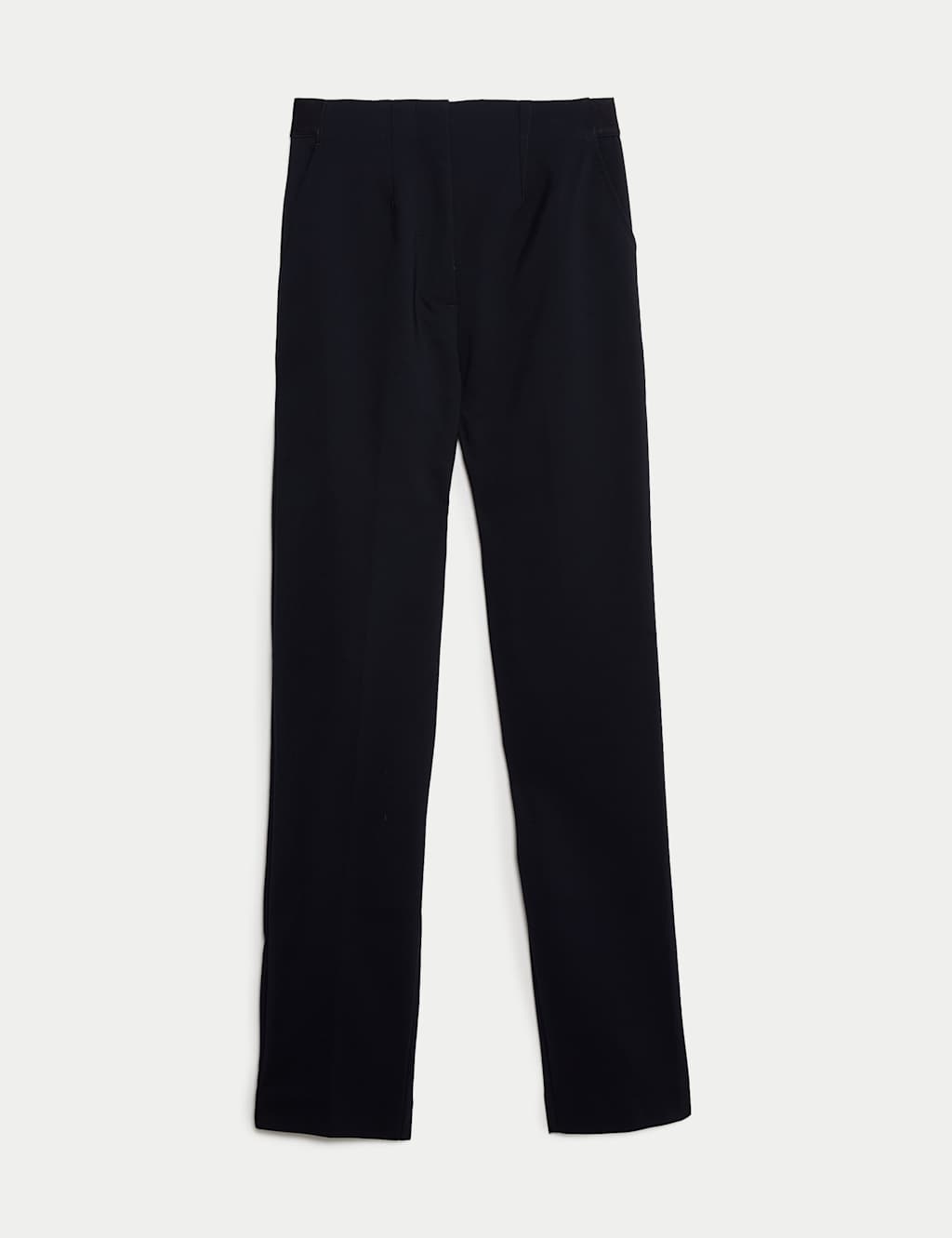 Cotton Blend Slim Fit Ankle Grazer Trousers