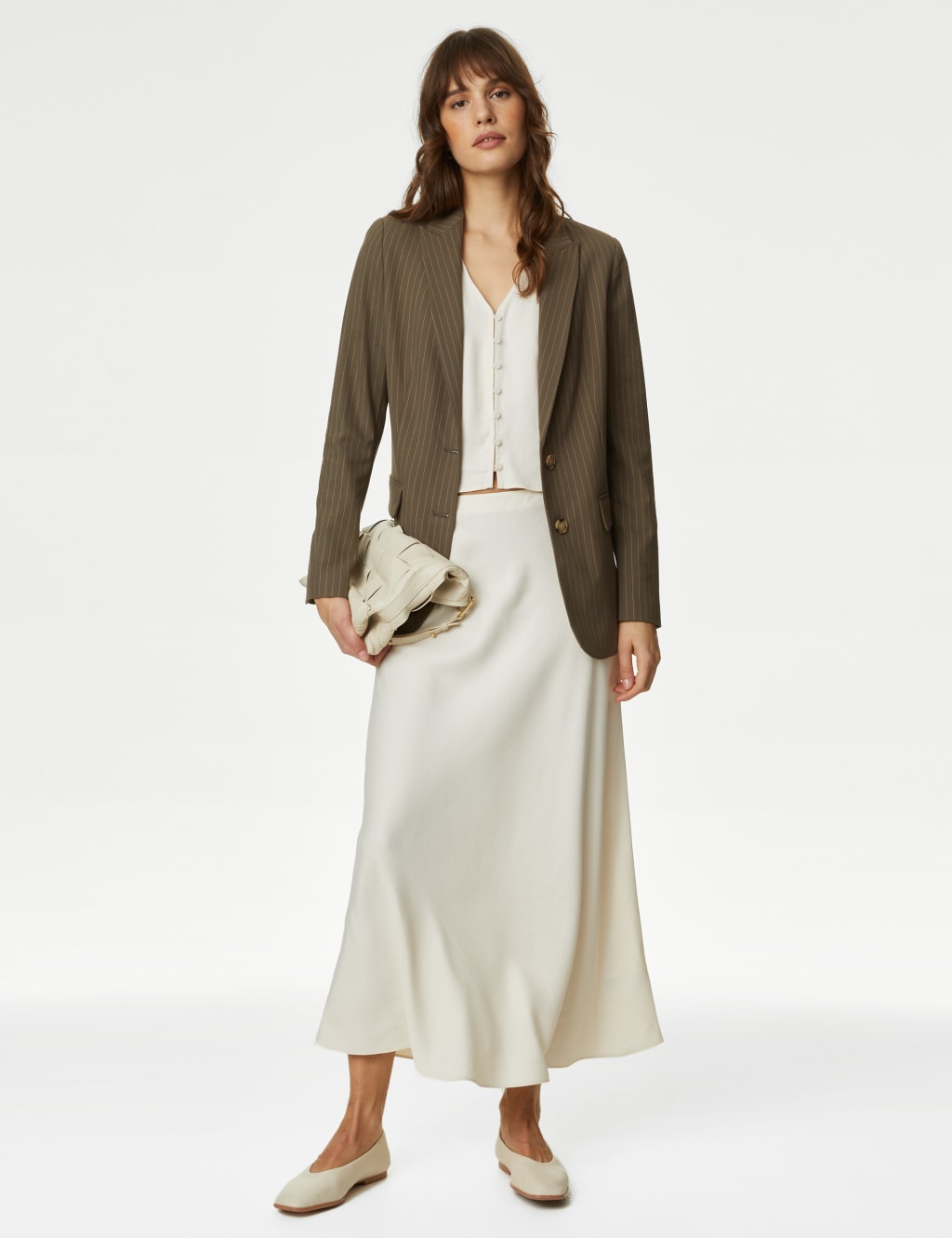Relaxed Pinstripe Single Breasted Blazer | M&S Collection | M&S