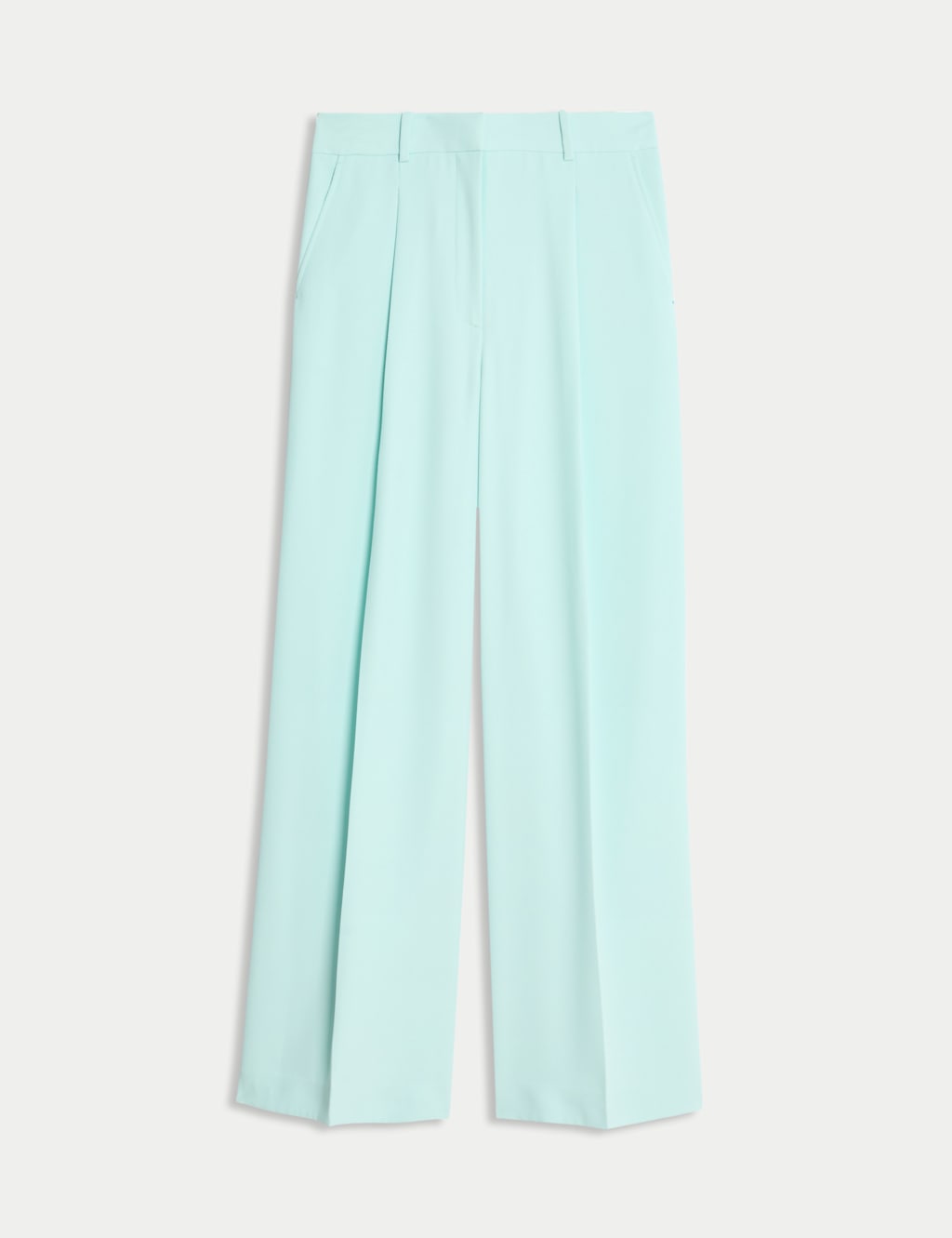 Single Pleat Wide Leg Trousers
