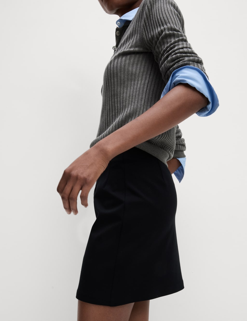 Jersey Mini A-Line Skirt