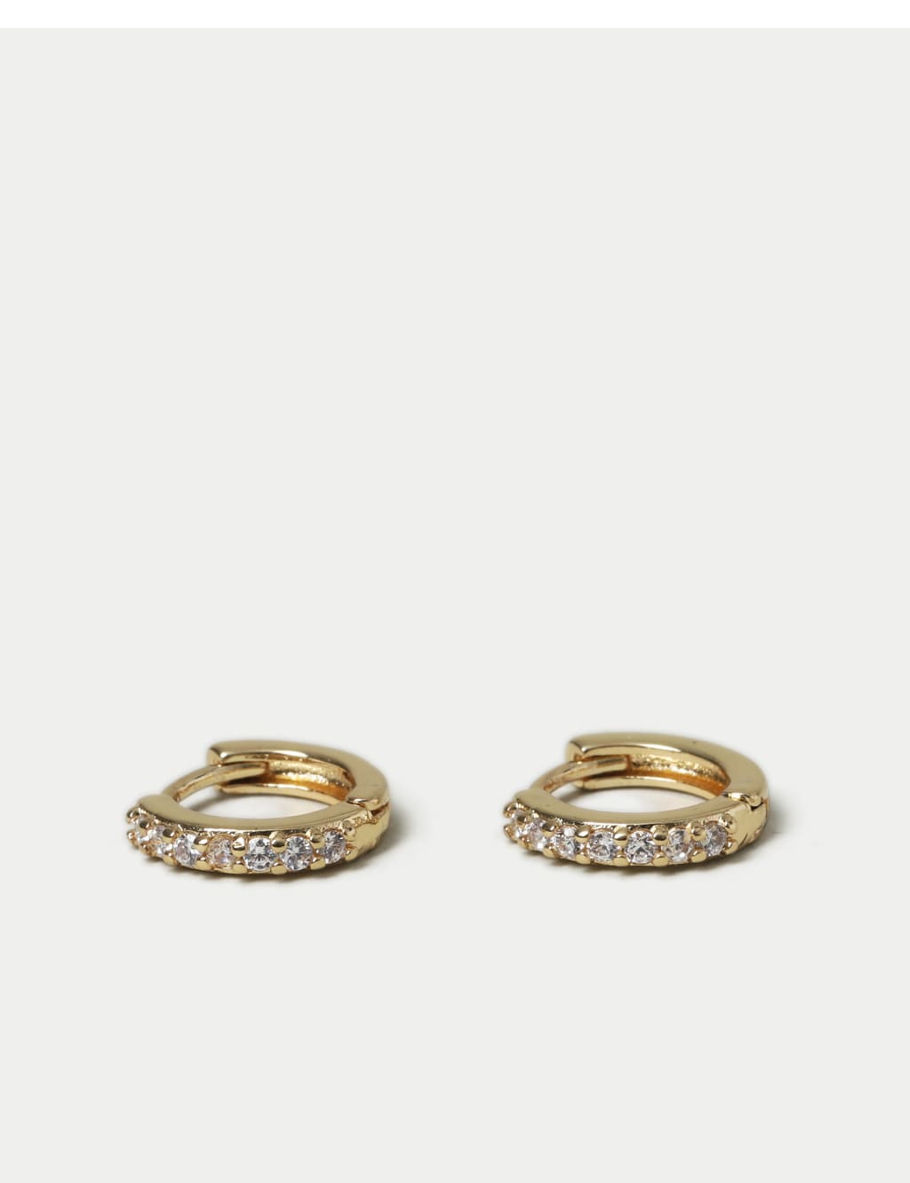 Gold Plated Crystal Hoop Earrings