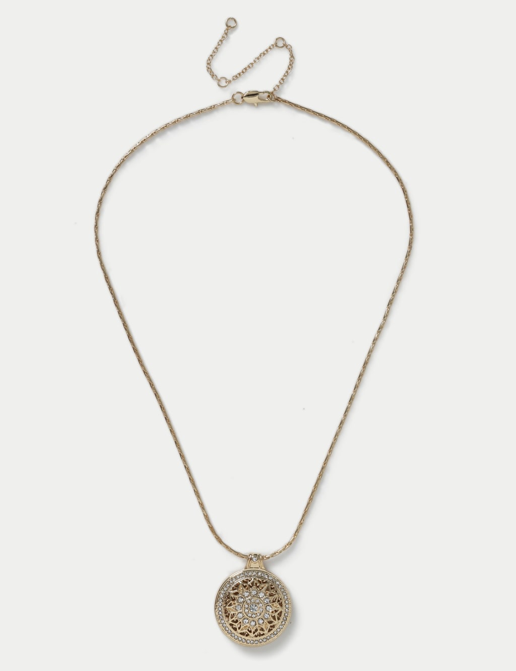 Scattered Embellished Disc Pendant