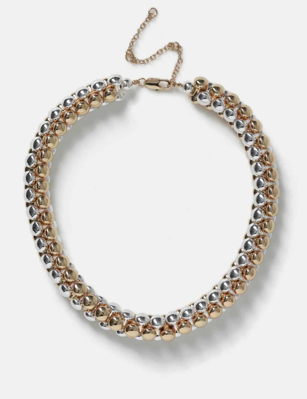 Mixed Silver and Gold Tone Ball Detail Neckwear