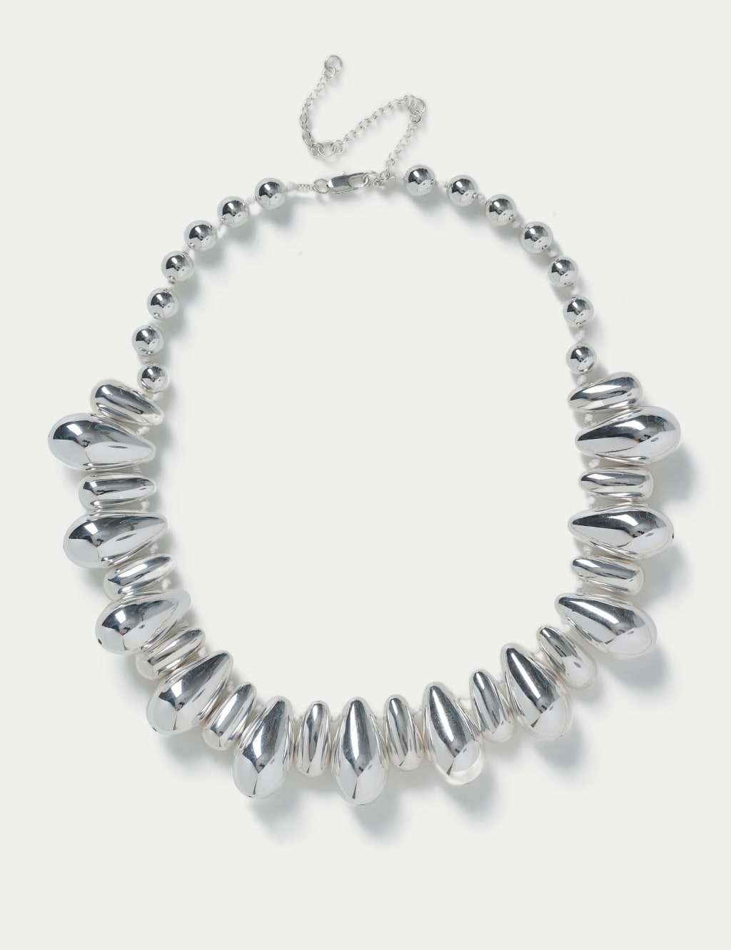 Silver Tone Tear Pebble Neckwear