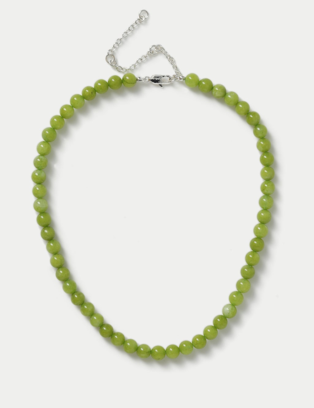 Real Stone Lime Beaded Necklace