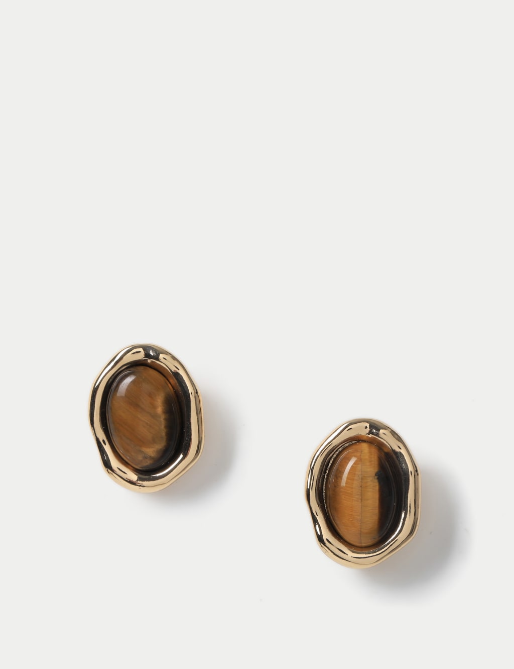 Real Stone Stud Earring