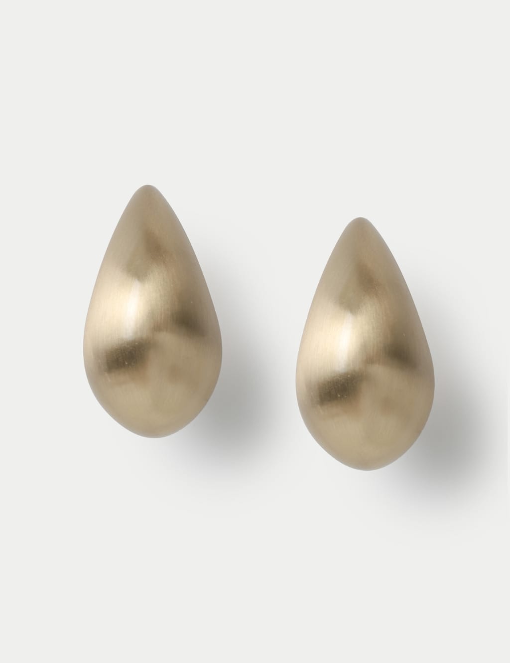 Brushed Maxi Tear Drop Earring