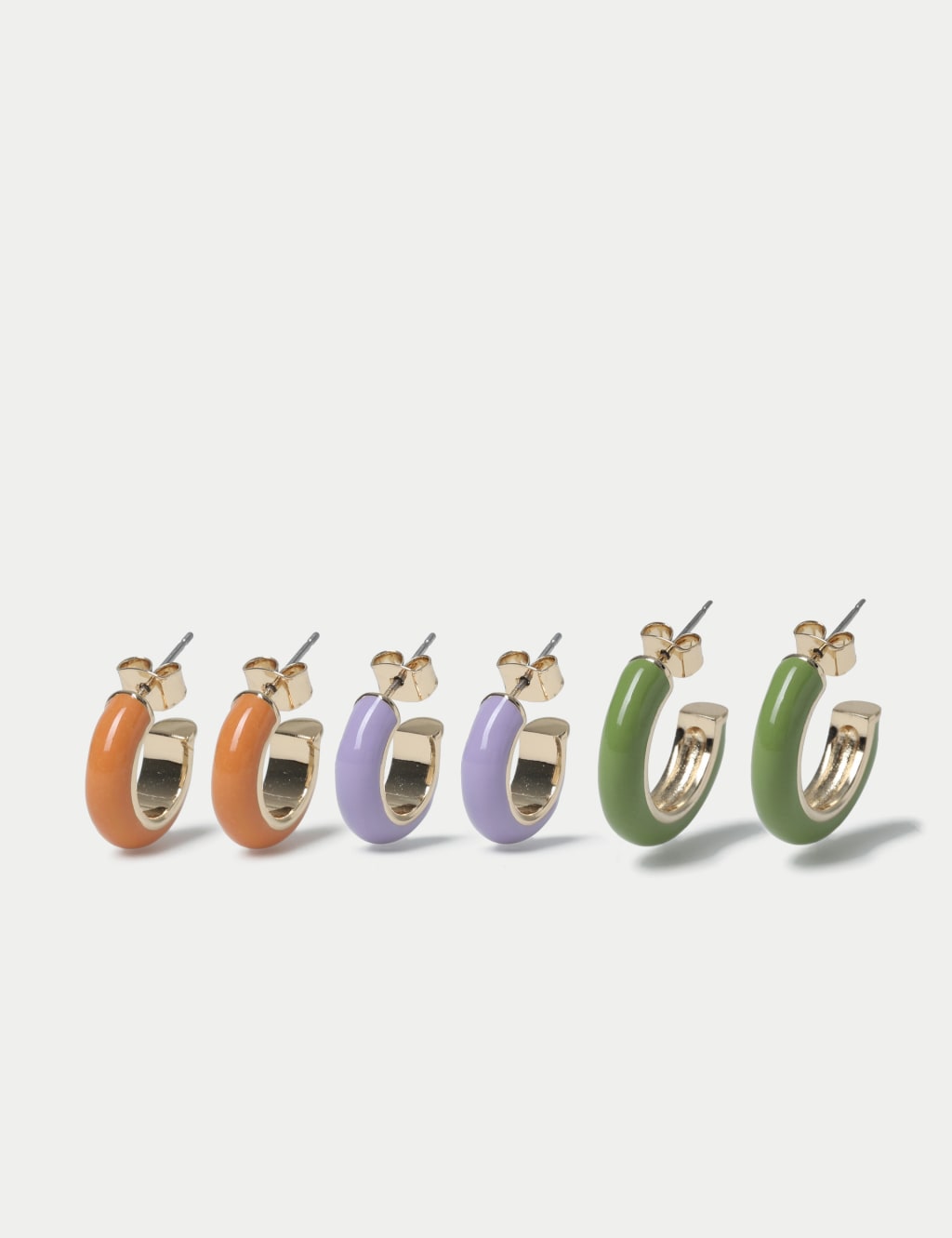 3 Pack Colourful Mini Hoop Earring Set